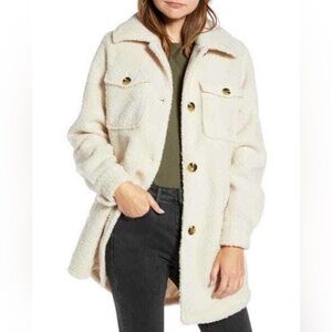 Something Navy Cream Teddy Jacket